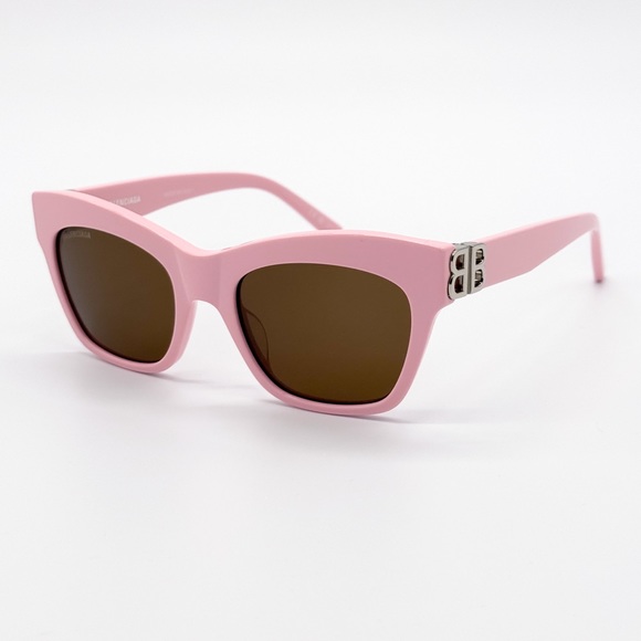 NEW BALENCIAGA CAT EYE PINK SUNGLASSES BALENCIAGA BB0132S 003 - Picture 4 of 12